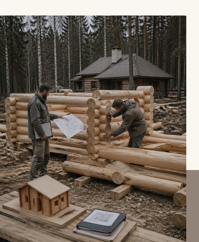 Проектирование и строительство домов из бревна в Реутове